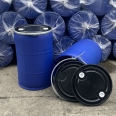 直口法兰桶200L开口塑料桶广口200升铁箍桶塑料化工桶